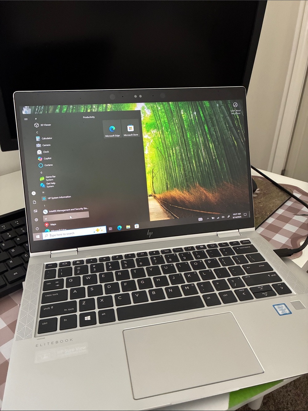 HP EliteBook Silver and Black Business Laptop
